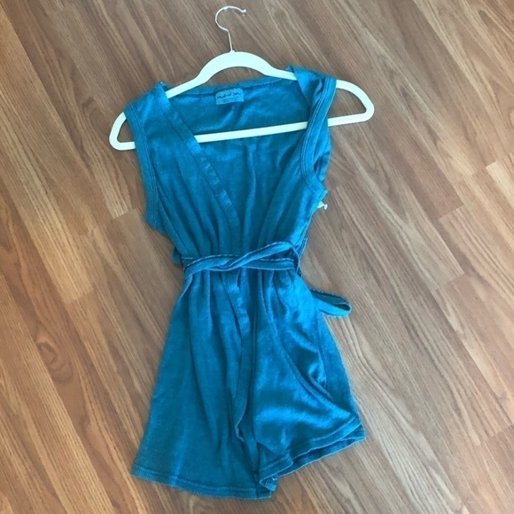 Michael Stars Wrap Green Tie Tunic - Picture 10 of 16